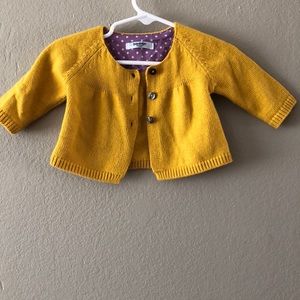 Baby Boden Golden Yellow Cardigan